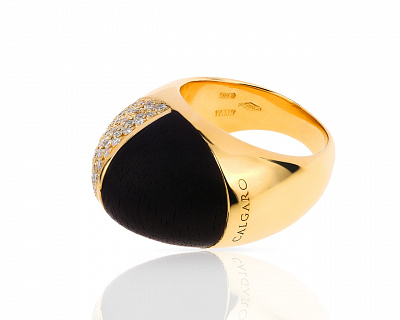 Оригинальное золотое кольцо с бриллиантами 0.55ct Calgaro 230418/3