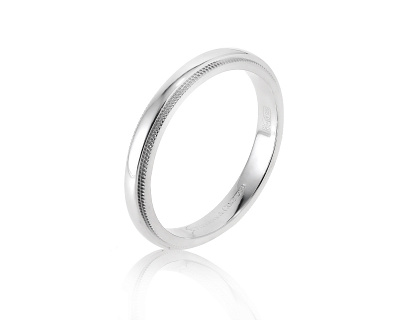 Оригинальное платиновое кольцо Tiffany&Co Milgrain 070623/2