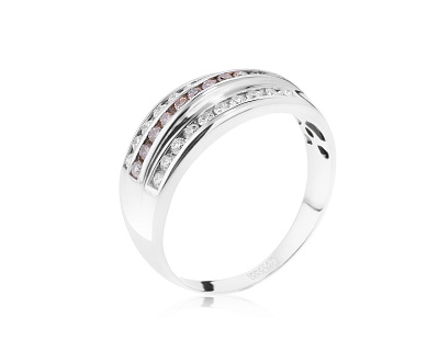 Модное золотое кольцо с бриллиантами 0.39ct 280521/22