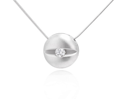 Золотое колье с бриллиантом 0.15ct 260225/7