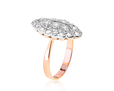 Прелестное золотое кольцо с бриллиантами 0.38ct 181121/1