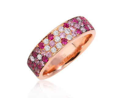 Оригинальное золотое кольцо с рубинами 0.50ct Roberto Bravo 250325/11