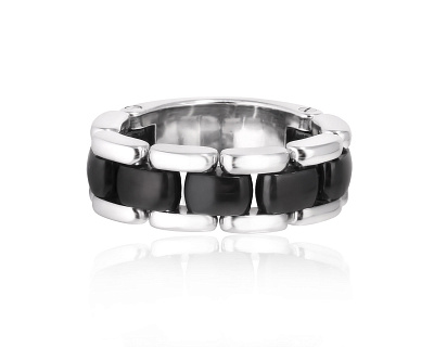 Оригинальное золотое кольцо с керамикой Chanel Ultra 060325/6