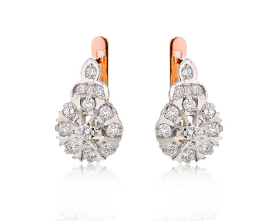 Золотые серьги с бриллиантами 1.03ct 010325/1