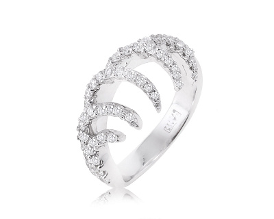Модное золотое кольцо с бриллиантами 0.52ct 021222/1