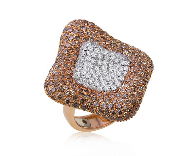 Оригинальное золотое кольцо с бриллиантами 4.05ct Mario Panelli 230324/1