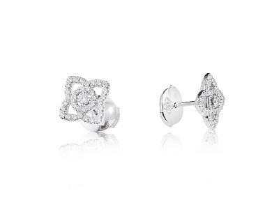 Оригинальные золотые серьги De Beers Enchanted Lotus 180124/5