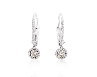 Золотые серьги с бриллиантами 0.88ct 110325/3