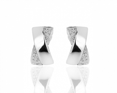 Золотые серьги с бриллиантами 0.03ct Balmain 200319/8