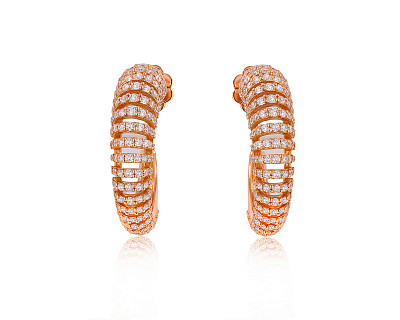 Оригинальные золотые серьги с бриллиантами 2.07ct Roberto Bravo 270525/6