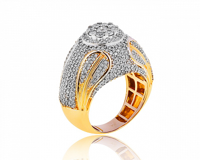 Завораживающее золотое кольцо с бриллиантами 3.79ct 160519/5