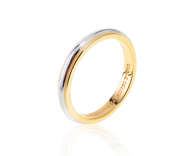 Оригинальное золотое кольцо Tiffany&Co Milgrain 190323/3