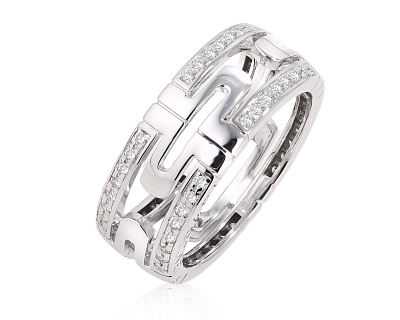 Оригинальное золотое кольцо с бриллиантами 0.50ct Bvlgari Parentesi 120325/3