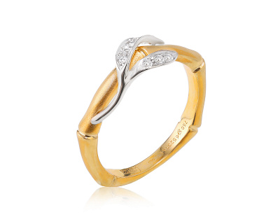 Оригинальное золотое кольцо Carrera y Carrera Bambu 021123/4