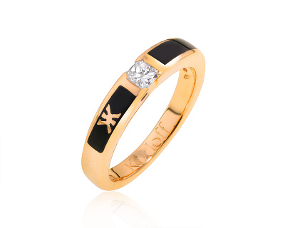 Оригинальное золотое кольцо с бриллиантом 0.20ct Korloff 230924/12