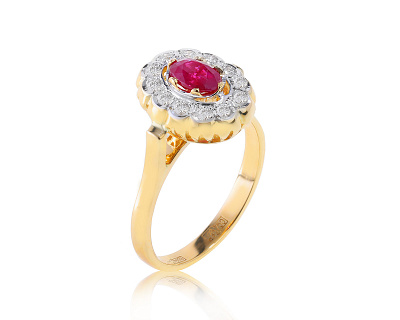 Изысканное золотое кольцо с рубином 0.62ct 100423/1