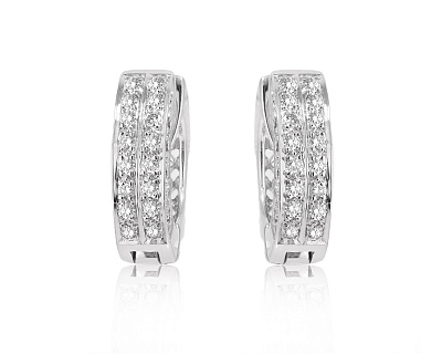 Золотые серьги с бриллиантами 0.67ct 220225/19
