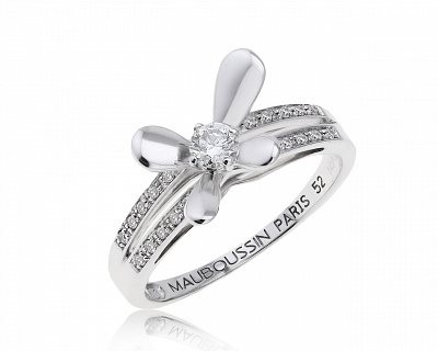 Оригинальное золотое кольцо с бриллиантами 0.24ct Mauboussin 101220/7