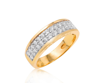 Оригинальное золотое кольцо с бриллиантами 0.50ct Balmain 200524/9