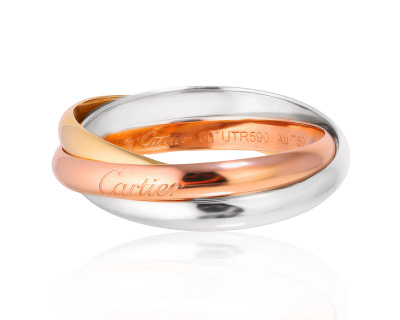 Оригинальное золотое кольцо Cartier Trinity 280225/3