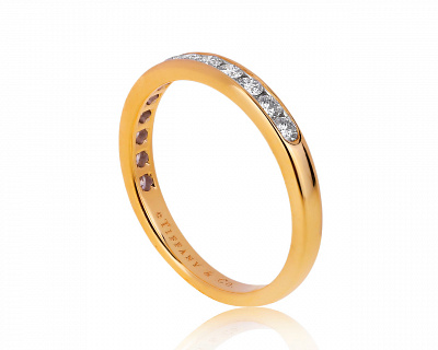 Оригинальное золотое кольцо с бриллиантами 0.33ct Tiffany&Co 160620/2