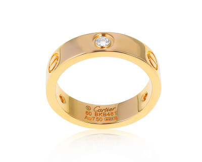 Оригинальное золотое кольцо Cartier Love 080524/10