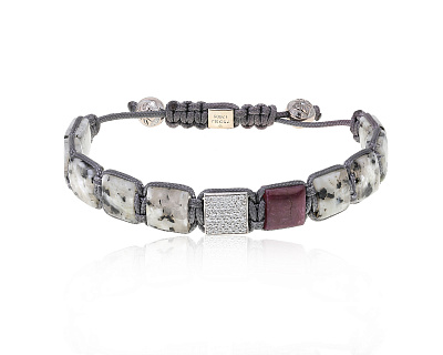 Оригинальный золотой браслет с гранитом 29.00ct Shamballa 281222/6