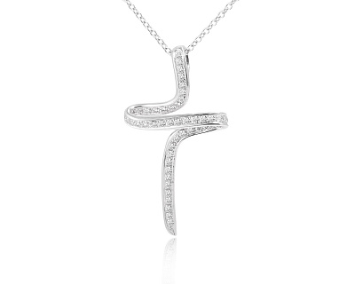 Оригинальное золотое колье с бриллиантами 0.45ct Gavello Ribbon 070225/4