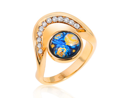 Оригинальное золотое кольцо с эмалью Frey Wille 270624/11