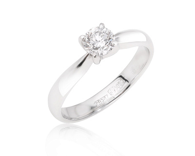 Платиновое кольцо с бриллиантом 0.33ct 200325/2