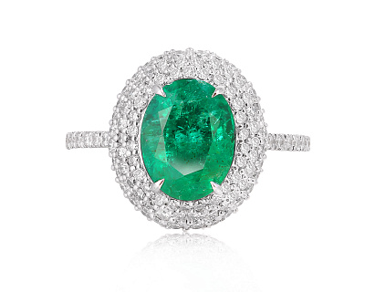 Золотое кольцо с изумрудом Замбия 2.35ct Evgeny Matveev 050525/Б157