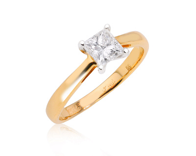 Золотое кольцо с бриллиантом 0.54ct 190325/2