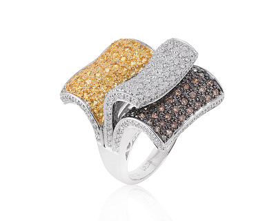 Великолепное золотое кольцо с бриллиантами 1.73ct 010822/8