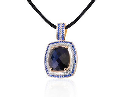 Потрясающий золотой кулон с сапфиром 17.36ct 150522/9