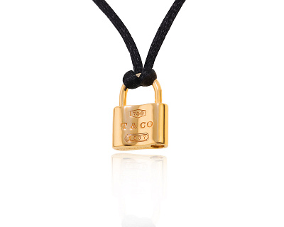 Оригинальный золотой кулон Tiffany&Co Lock 040624/6