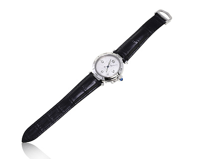 Оригинальные стальные часы Pasha de Cartier 260623/5