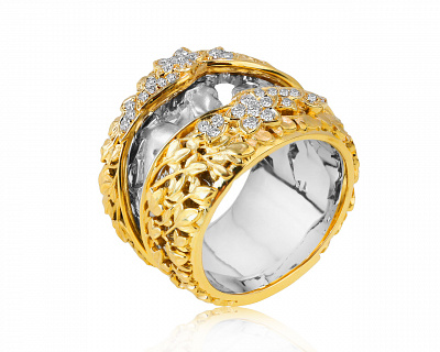 Шикарное золотое кольцо с бриллиантами 0.30ct 110521/3