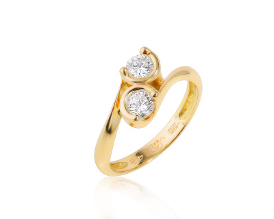 Нарядное золотое кольцо с бриллиантами 0.44ct 310722/1