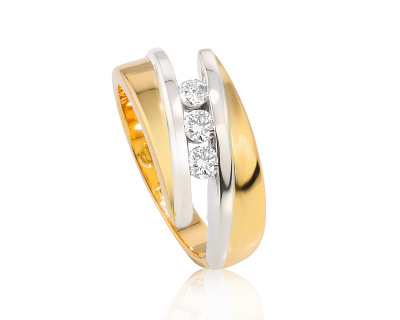 Золотое кольцо с бриллиантами 0.30ct 080524/8