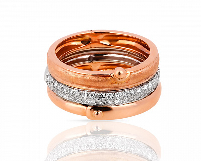 Оригинальное золотое кольцо с бриллиантами 0.35ct Nouvelle Bague 100518/6