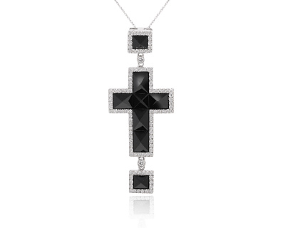 Оригинальный золотой кулон с черным ониксом 5.00ct Roberto Bravo 100325/8