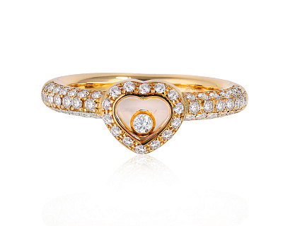 Оригинальное золотое кольцо Chopard Happy Diamonds 020225/2