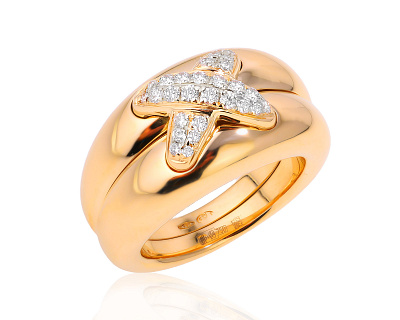 Оригинальное золотое кольцо с бриллиантами 0.56ct Chaumet Liens 180325/3