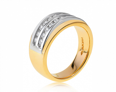 Достойное золотое кольцо с бриллиантами 0.45ct 070521/3