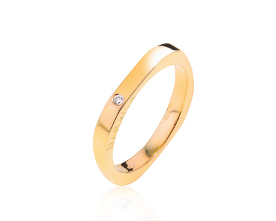 Оригинальное золотое кольцо с бриллиантом 0.01ct Baraka 070222/7