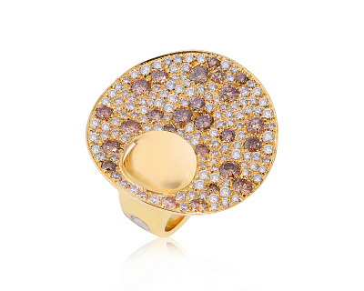 Оригинальное золотое кольцо с бриллиантами 3.49ct Luca Carati 280424/6