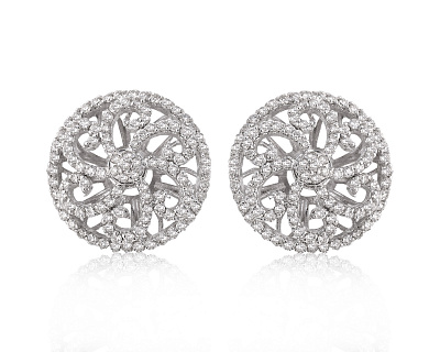 Золотые серьги с бриллиантами 3.42ct 290425/12