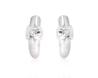 Золотые серьги с бриллиантами 0.09ct 260225/6