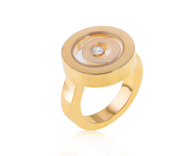 Оригинальное золотое кольцо Chopard Happy Spirit 160424/1