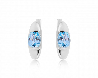 Модные золотые серьги с топазами 2.72ct 130620/4